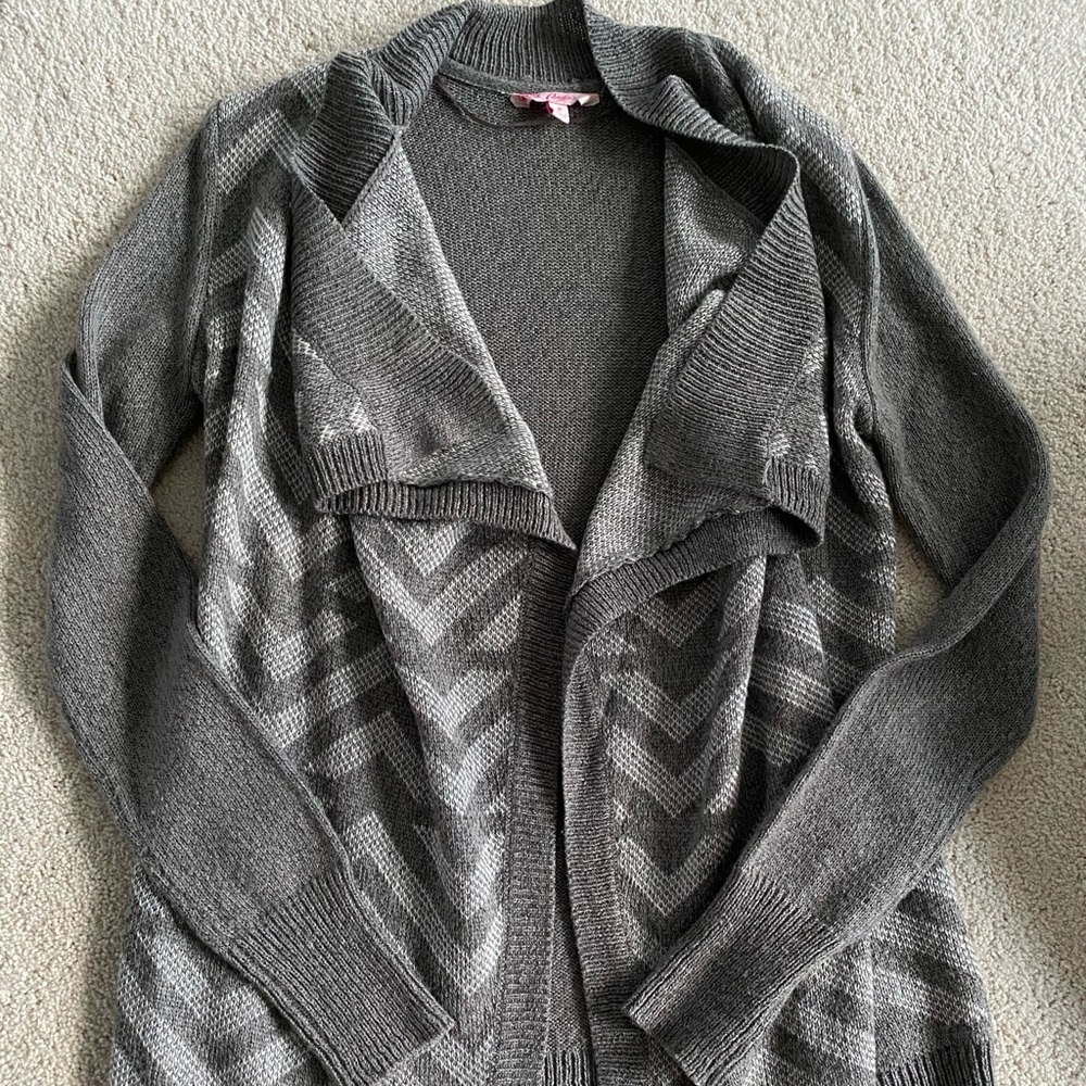 Candies Chevron Print Cardigan